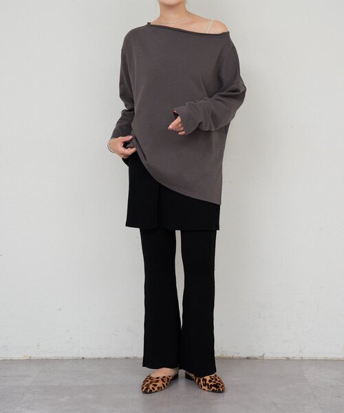 SHENERY（シーナリー）の「ニットレイヤードパンツ（その他パンツ・レディース・ブラック/グレー・FREE）」の11枚目の写真