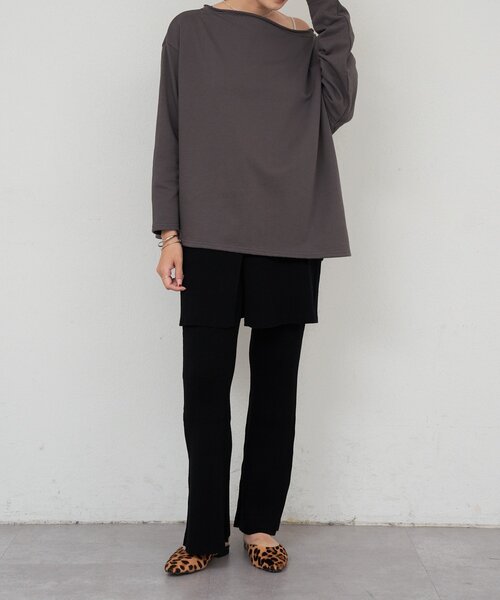 SHENERY（シーナリー）の「ニットレイヤードパンツ（その他パンツ・レディース・ブラック/グレー・FREE）」の12枚目の写真