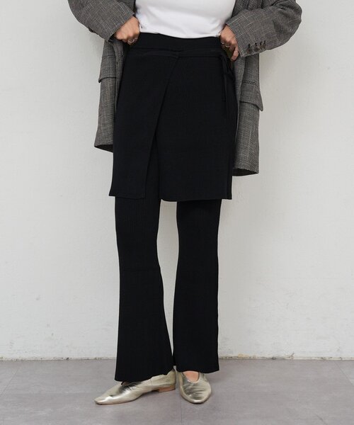 SHENERY（シーナリー）の「ニットレイヤードパンツ（その他パンツ・レディース・ブラック/グレー・FREE）」の18枚目の写真