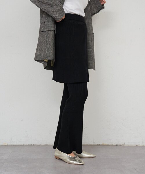 SHENERY（シーナリー）の「ニットレイヤードパンツ（その他パンツ・レディース・ブラック/グレー・FREE）」の22枚目の写真