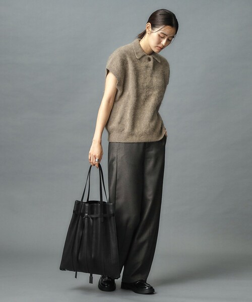 HIROKO HAYASHI（ヒロコハヤシ）の「PANIER（パニエ）トートバッグM（トートバッグ・レディース・ブラック/オフホワイト/ベージュ系4・00）」の14枚目の写真