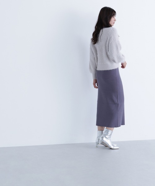 NATURAL BEAUTY BASIC（ナチュラルビューティーベーシック）の「◇シャギーカーデセットニットワンピース（ワンピース・レディース・グレー系その他/ブラック系その他/ブラウン・P/S/MEDIUM）」の21枚目の写真