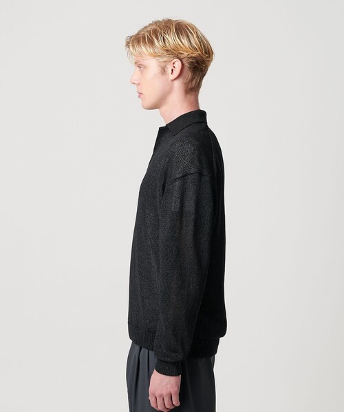 BEAUTY&YOUTH UNITED ARROWS(ビューティーアンドユースユナイテッドアローズ)の「ペイパー アゼ スキッパー ニット(ニット/セーター・メンズ・ブラック/ロイヤルブルー・L/M/S/XL)」の7枚目の写真