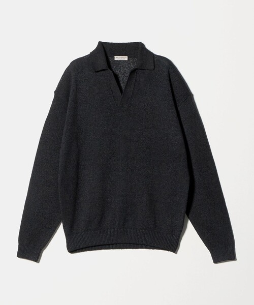 BEAUTY&YOUTH UNITED ARROWS(ビューティーアンドユースユナイテッドアローズ)の「ペイパー アゼ スキッパー ニット(ニット/セーター・メンズ・ブラック/ロイヤルブルー・L/M/S/XL)」の9枚目の写真