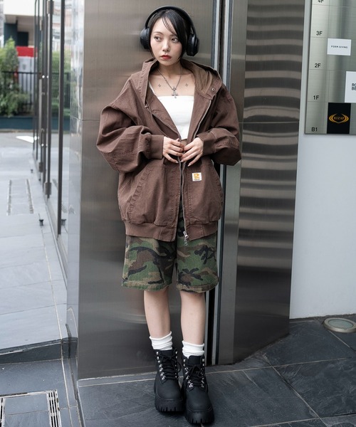 WEGO（ウィゴー）の「WEGO/【25年秋冬新作】ワーカーズフードブルゾン（ブルゾン・レディース・ブラウン/ピンク/ベージュ/チャコール/その他1・FREE）」の8枚目の写真