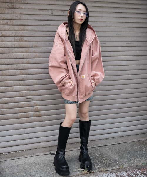 WEGO（ウィゴー）の「WEGO/【25年秋冬新作】ワーカーズフードブルゾン（ブルゾン・レディース・ブラウン/ピンク/ベージュ/チャコール/その他1・FREE）」の9枚目の写真