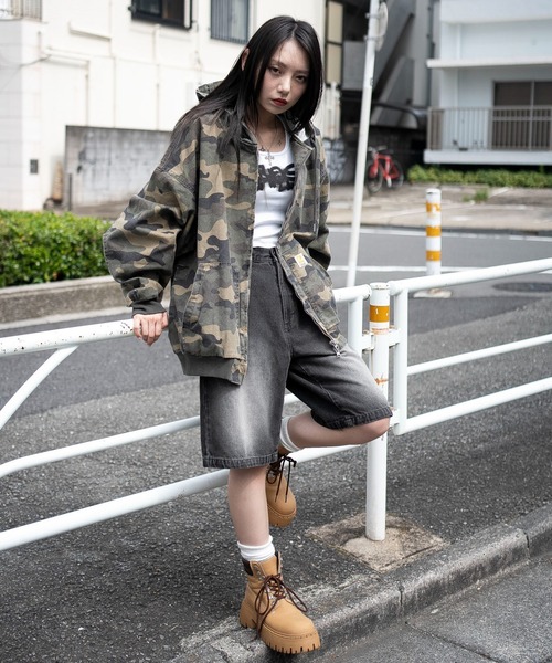 WEGO（ウィゴー）の「WEGO/【25年秋冬新作】ワーカーズフードブルゾン（ブルゾン・レディース・ブラウン/ピンク/ベージュ/チャコール/その他1・FREE）」の10枚目の写真