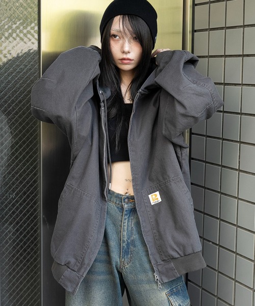 WEGO（ウィゴー）の「WEGO/【25年秋冬新作】ワーカーズフードブルゾン（ブルゾン・レディース・ブラウン/ピンク/ベージュ/チャコール/その他1・FREE）」の16枚目の写真