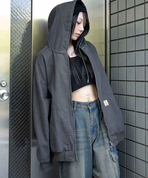 WEGO（ウィゴー）の「WEGO/【25年秋冬新作】ワーカーズフードブルゾン（ブルゾン・レディース・ブラウン/ピンク/ベージュ/チャコール/その他1・FREE）」の20枚目の写真