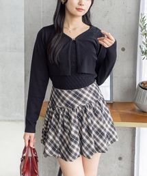 Katie neck cardigan ＆キャミソールセットアップ新品未使用 セール】Y2K ニットキャミソール&オープンカーディガンSET