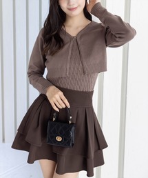 clear | ケーブルニットキャミソール＋カーディガンセット［大人 カジュアル 着回し力抜群］≪AW新作≫(カーディガン/ボレロ)