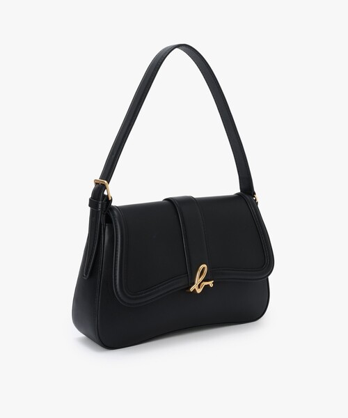 agnes b.（アニエスベー）の「レザー ミディアム ショルダーバッグ"Ingrid" ZAS04-01（ショルダーバッグ・レディース・ブラック・FREE）」の9枚目の写真