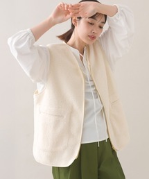 OMNES | ボア深Vネックジップアップベスト(ベスト)