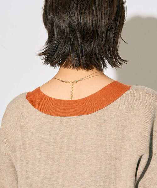 YECCA VECCA(イェッカヴェッカ)の「【archive】リバーシブルカーディガン(カーディガン/ボレロ・レディース・ベージュ/ネイビー/ブラウン・FREE)」の8枚目の写真