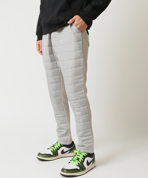 ARCADE（アーケード）の「エコダウン スキニーパンツ/表側エコダウン×裏側スウェット裏地シャギーボアフリース素材（スウェットパンツ・メンズ・ブラック/グレイッシュベージュ/ネイビー・M/L/LL）」の3枚目の写真