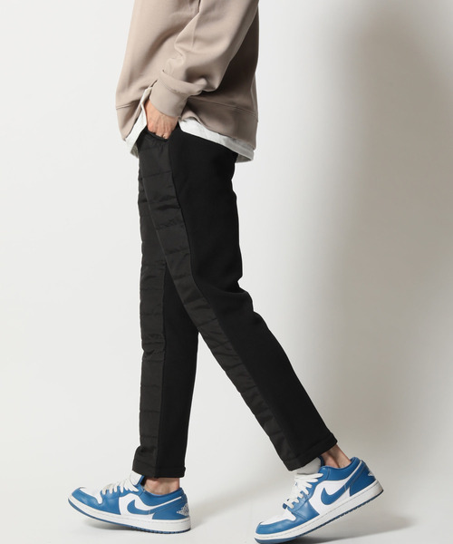 ARCADE（アーケード）の「エコダウン スキニーパンツ/表側エコダウン×裏側スウェット裏地シャギーボアフリース素材（スウェットパンツ・メンズ・ブラック/グレイッシュベージュ/ネイビー・M/L/LL）」の2枚目の写真