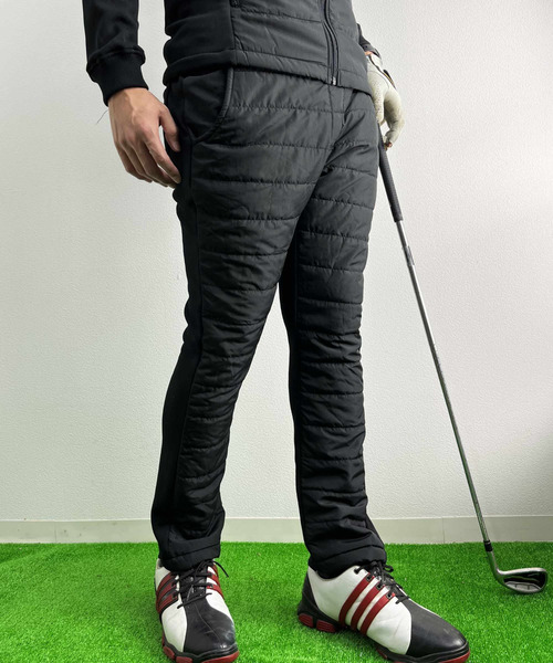 ARCADE（アーケード）の「エコダウン スキニーパンツ/表側エコダウン×裏側スウェット裏地シャギーボアフリース素材（スウェットパンツ・メンズ・ブラック/グレイッシュベージュ/ネイビー・M/L/LL）」の9枚目の写真