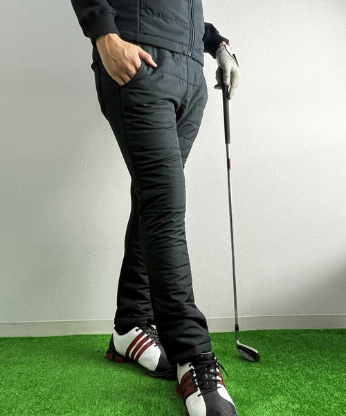 ARCADE（アーケード）の「エコダウン スキニーパンツ/表側エコダウン×裏側スウェット裏地シャギーボアフリース素材（スウェットパンツ・メンズ・ブラック/グレイッシュベージュ/ネイビー・M/L/LL）」の10枚目の写真