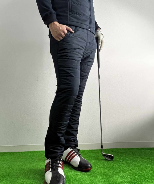 ARCADE（アーケード）の「エコダウン スキニーパンツ/表側エコダウン×裏側スウェット裏地シャギーボアフリース素材（スウェットパンツ・メンズ・ブラック/グレイッシュベージュ/ネイビー・M/L/LL）」の11枚目の写真