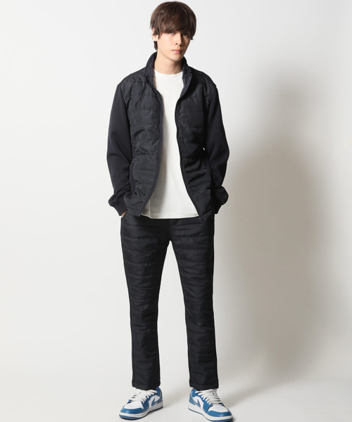 ARCADE（アーケード）の「エコダウン スキニーパンツ/表側エコダウン×裏側スウェット裏地シャギーボアフリース素材（スウェットパンツ・メンズ・ブラック/グレイッシュベージュ/ネイビー・M/L/LL）」の17枚目の写真