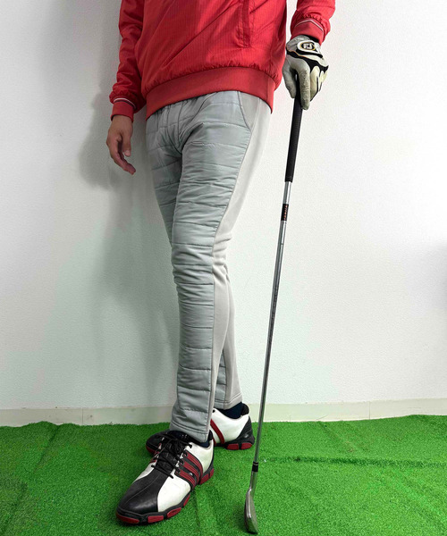 ARCADE（アーケード）の「エコダウン スキニーパンツ/表側エコダウン×裏側スウェット裏地シャギーボアフリース素材（スウェットパンツ・メンズ・ブラック/グレイッシュベージュ/ネイビー・M/L/LL）」の12枚目の写真