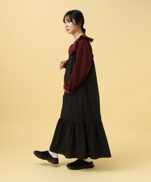 セール】【産前・産後対応】マタニティ／ギャザーキャミワンピース