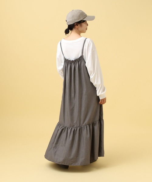 LEPSIM（レプシィム）の「【産前・産後対応】マタニティ／ギャザーキャミワンピース　579693（マタニティウェア/グッズ・レディース・ブラウン系その他/ブルー系その他/ブラック・FREE）」の13枚目の写真