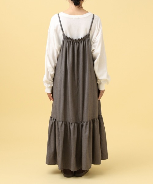 LEPSIM（レプシィム）の「【産前・産後対応】マタニティ／ギャザーキャミワンピース　579693（マタニティウェア/グッズ・レディース・ブラウン系その他/ブルー系その他/ブラック・FREE）」の16枚目の写真