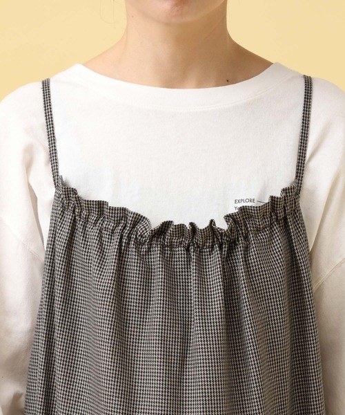 LEPSIM（レプシィム）の「【産前・産後対応】マタニティ／ギャザーキャミワンピース　579693（マタニティウェア/グッズ・レディース・ブラウン系その他/ブルー系その他/ブラック・FREE）」の17枚目の写真