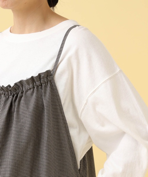 LEPSIM（レプシィム）の「【産前・産後対応】マタニティ／ギャザーキャミワンピース　579693（マタニティウェア/グッズ・レディース・ブラウン系その他/ブルー系その他/ブラック・FREE）」の18枚目の写真