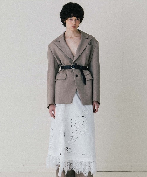 CREDONA（クレドナ）の「VENEZIA LACE SKIRT/ヴェネツィアレーススカート（スカート・レディース・ネイビー/ホワイト・FREE）」の2枚目の写真