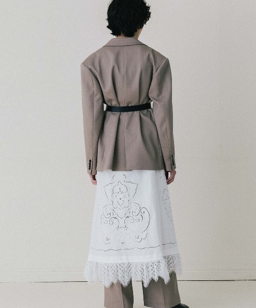 CREDONA（クレドナ）の「VENEZIA LACE SKIRT/ヴェネツィアレーススカート（スカート・レディース・ネイビー/ホワイト・FREE）」の4枚目の写真