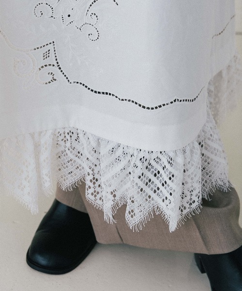 CREDONA（クレドナ）の「VENEZIA LACE SKIRT/ヴェネツィアレーススカート（スカート・レディース・ネイビー/ホワイト・FREE）」の10枚目の写真