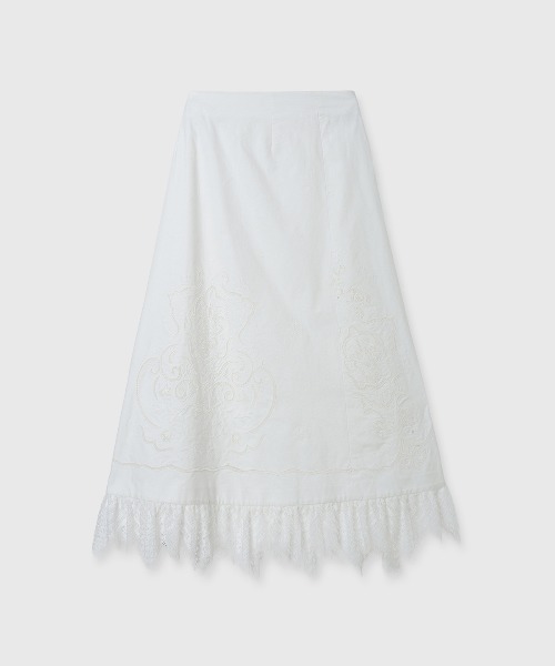 CREDONA（クレドナ）の「VENEZIA LACE SKIRT/ヴェネツィアレーススカート（スカート・レディース・ネイビー/ホワイト・FREE）」の14枚目の写真