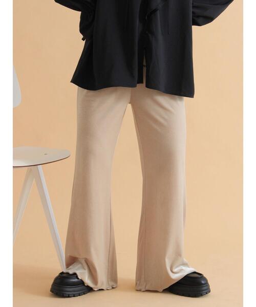 ehka sopo（エヘカソポ）の「ベロアフレアパンツ（その他パンツ・レディース・ブラック/ブラウン/ベージュ・F）」の3枚目の写真