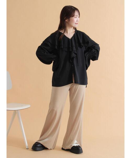 ehka sopo（エヘカソポ）の「ベロアフレアパンツ（その他パンツ・レディース・ブラック/ブラウン/ベージュ・F）」の18枚目の写真