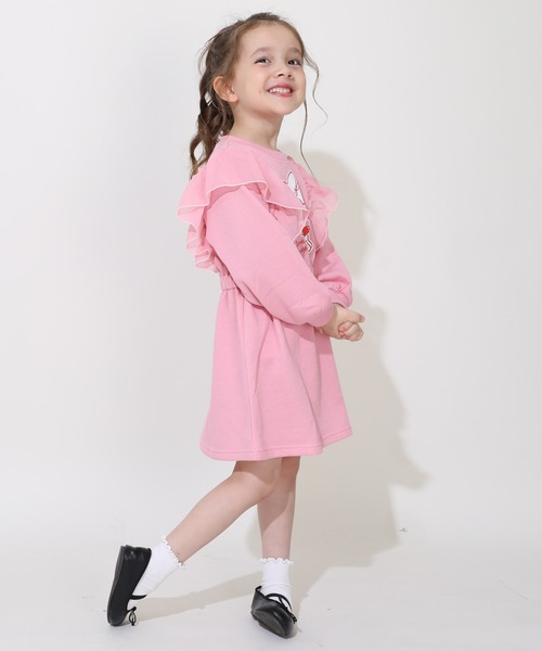 Disney（ディズニー）の「ディズニー ミニーフリルラメワンピース 0868K（ワンピース・キッズ・イエロー/ピンク・120cm/130cm/80ｃｍ/90cm/110cm/100cm）」の6枚目の写真