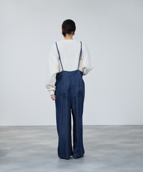 Mac-House(マックハウス)の「milli de l'air Denim-Tone Cami All-in-one/デニムオールインワン(つなぎ/オールインワン・レディース・ブルー/ダークグレー・M)」の11枚目の写真