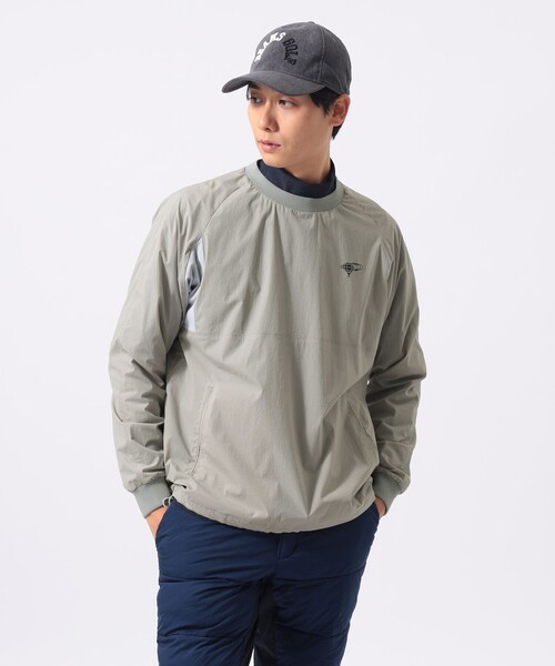 BEAMS GOLF(ビームスゴルフ)の「ORANGE LABEL / メッシュ裏地付き ストレッチ ピステ(撥水)(ブルゾン・メンズ・ライトグレー/ベージュ/ブラック・X-LARGE/MEDIUM/SMALL/LARGE)」の2枚目の写真