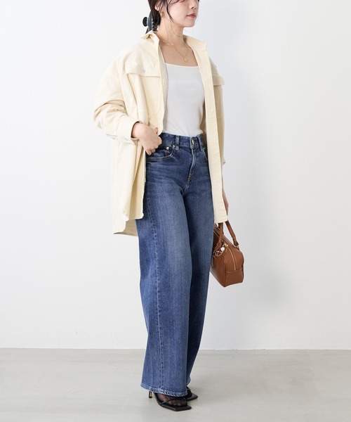 Healthy DENIM ヘルシーデニム　新品❗️ビッグコーデュロイシャツ Healthy DENIM】コーデュロイビッグシャツ-Almond（シャツ