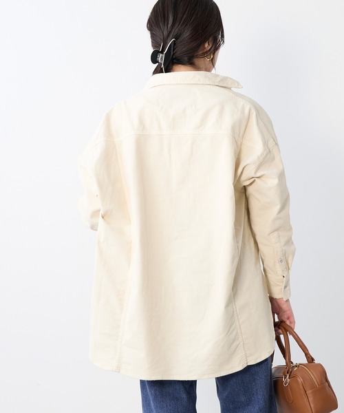 Healthy denim（ヘルシーデニム）の「【Healthy DENIM】コーデュロイビッグシャツ-Almond（シャツ/ブラウス・レディース・アイボリー・0）」の19枚目の写真