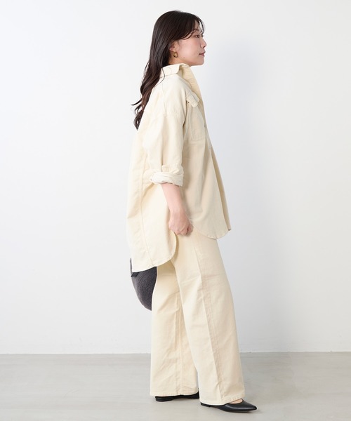 Healthy DENIM ヘルシーデニム　新品❗️ビッグコーデュロイシャツ Healthy DENIM】コーデュロイビッグシャツ-Almond（シャツ