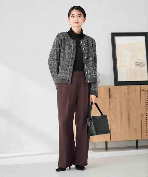 a.v.v（アーヴェヴェ）の「パールボタンツイードニットカーディガン（カーディガン/ボレロ・レディース・チャコールグレー/アイボリー・38/40）」の17枚目の写真