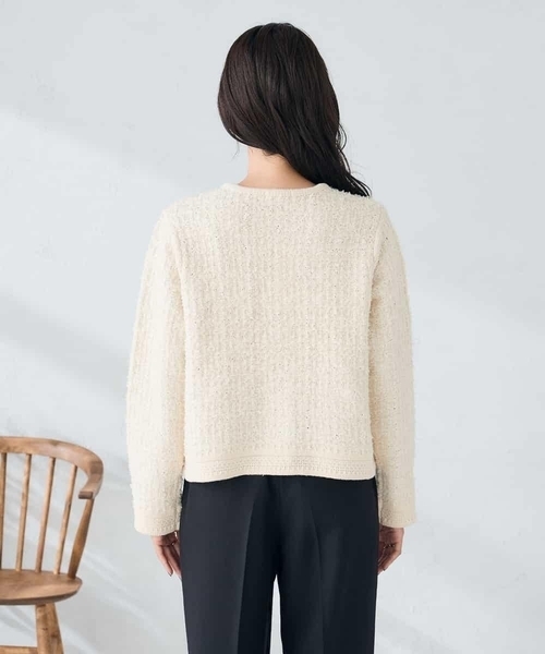 a.v.v（アーヴェヴェ）の「パールボタンツイードニットカーディガン（カーディガン/ボレロ・レディース・チャコールグレー/アイボリー・38/40）」の20枚目の写真