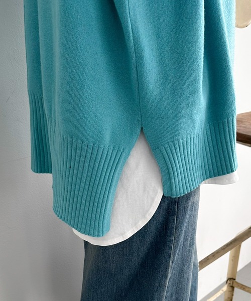 Doux archives(ドゥアルシーヴ)の「【抗ピリング・手洗い可】アウトリンキングニット(ニット/セーター・レディース・レッド/ブラック/オフホワイト/ブルー・FREE)」の21枚目の写真