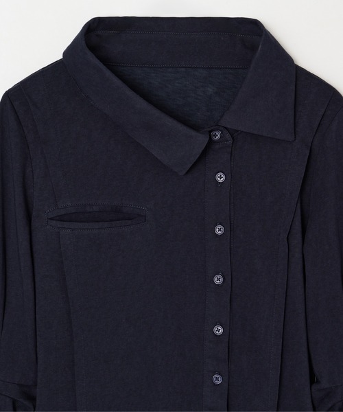 BEEDEN（ビーデン）の「IRREGULAR NECK CUT SHIRT（シャツ/ブラウス・レディース・ネイビー/カモフラージュ・FREE）」の10枚目の写真