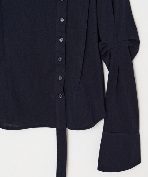 BEEDEN（ビーデン）の「IRREGULAR NECK CUT SHIRT（シャツ/ブラウス・レディース・ネイビー/カモフラージュ・FREE）」の12枚目の写真