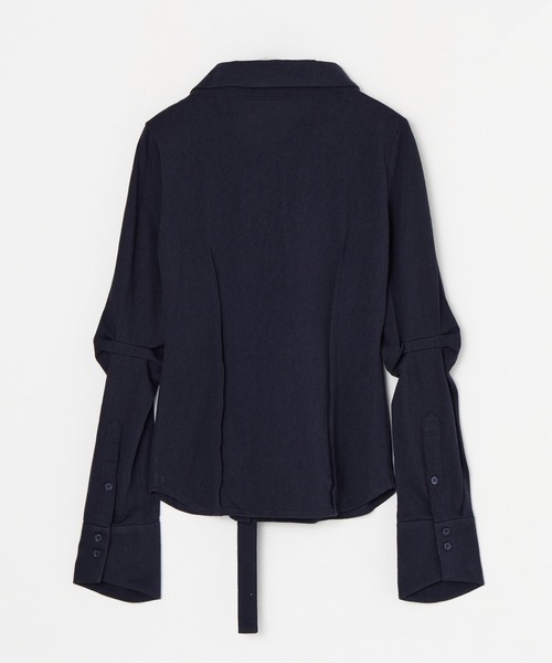 BEEDEN（ビーデン）の「IRREGULAR NECK CUT SHIRT（シャツ/ブラウス・レディース・ネイビー/カモフラージュ・FREE）」の9枚目の写真