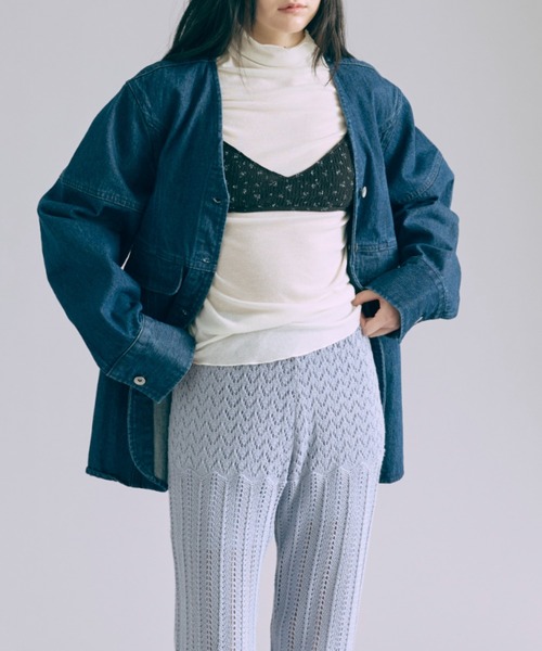 EN NEUME(エンノイム)の「Form Denim Jacket(デニムジャケット・レディース・ブルー/ブラック・1/0)」の12枚目の写真