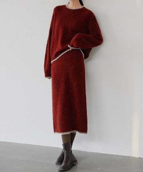 セール】【2点セット】ニットロングスカート（スカート）｜Forcement